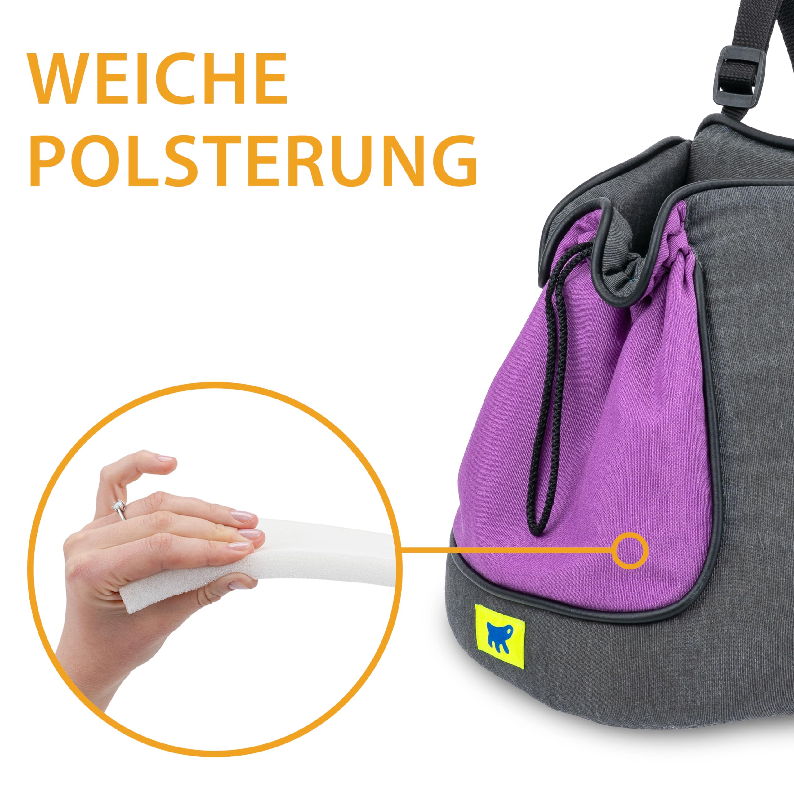 Ferplast Trasportino Gatto TRIP, Zaino per cani, Zaino per Gatti, Trasportino per gatti, Cinghie Regolabili, Chiusura con Cordino, Lavabile, fino a 6 Kg, 30 x 20 x h 33 cm, Viola