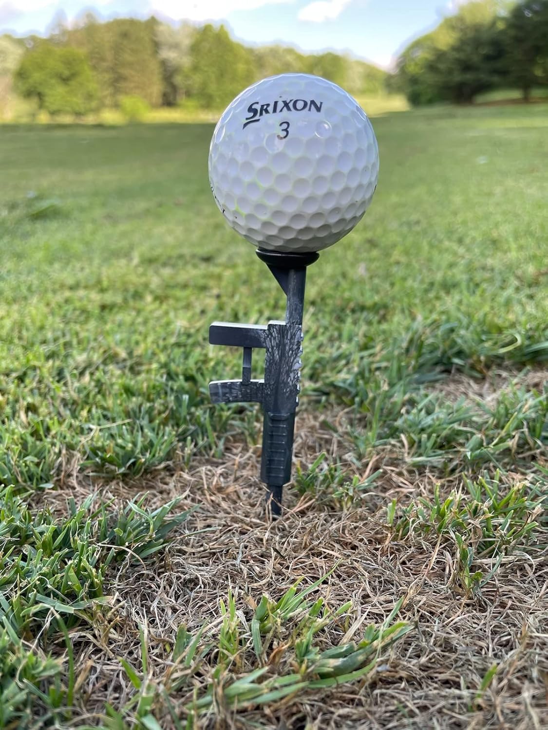 review Novelty Golf Tee Unique Gun Firearm Golf Tee Fathers Day Birthdays Bachelor Parties Funny Cool Accessories for Men