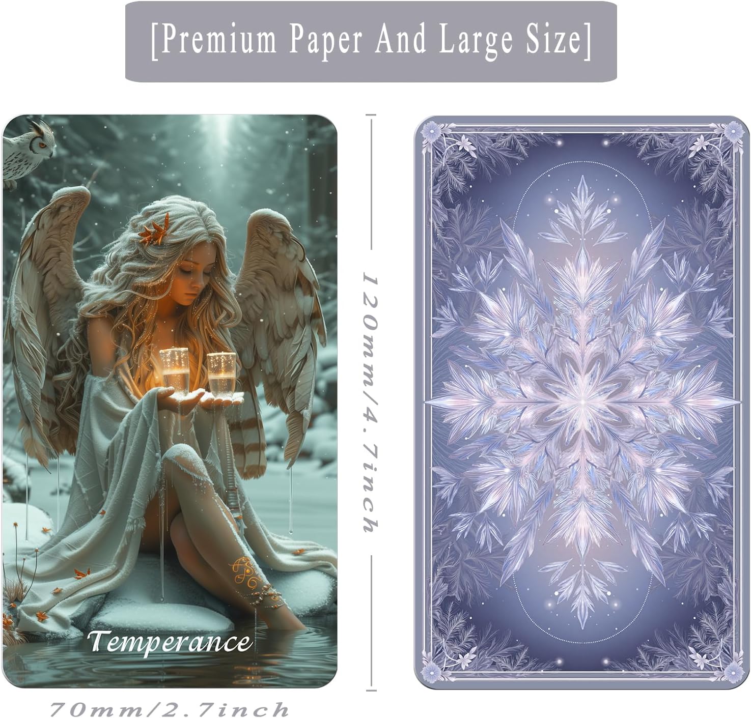 sishui Tarot Cards for Beginners with Guidebook, Winter Still Tarot Deck, 80 Oracle & Tarot Cards, 400 GSM Card Stock with Gilded Edges, Rider-Waite Based for Spiritual Guidance & Self-Discovery - Image 2