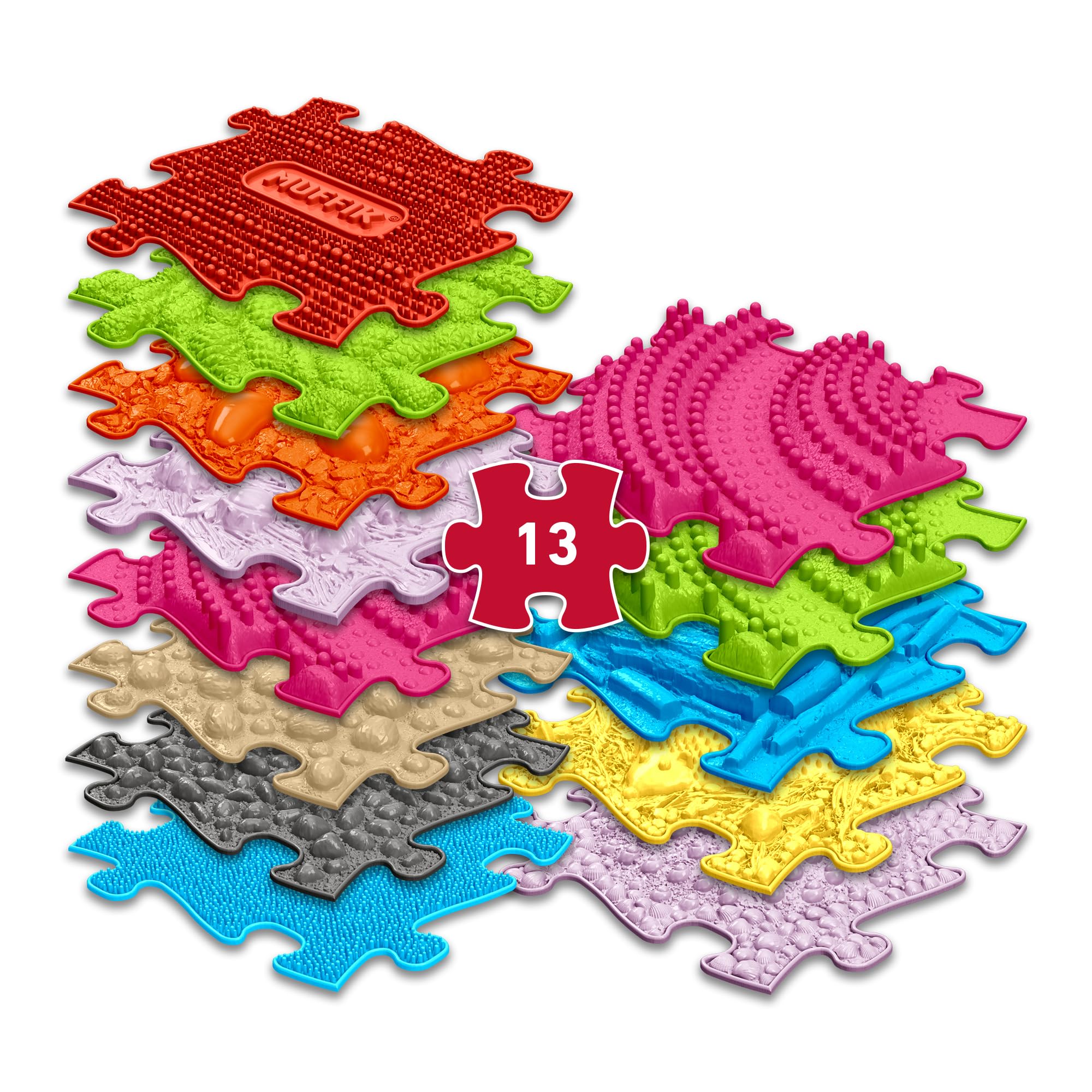 Tapis Sensoriel ASKATO - Pour Stimulation Tactile, Jeu D'éveil Enfants