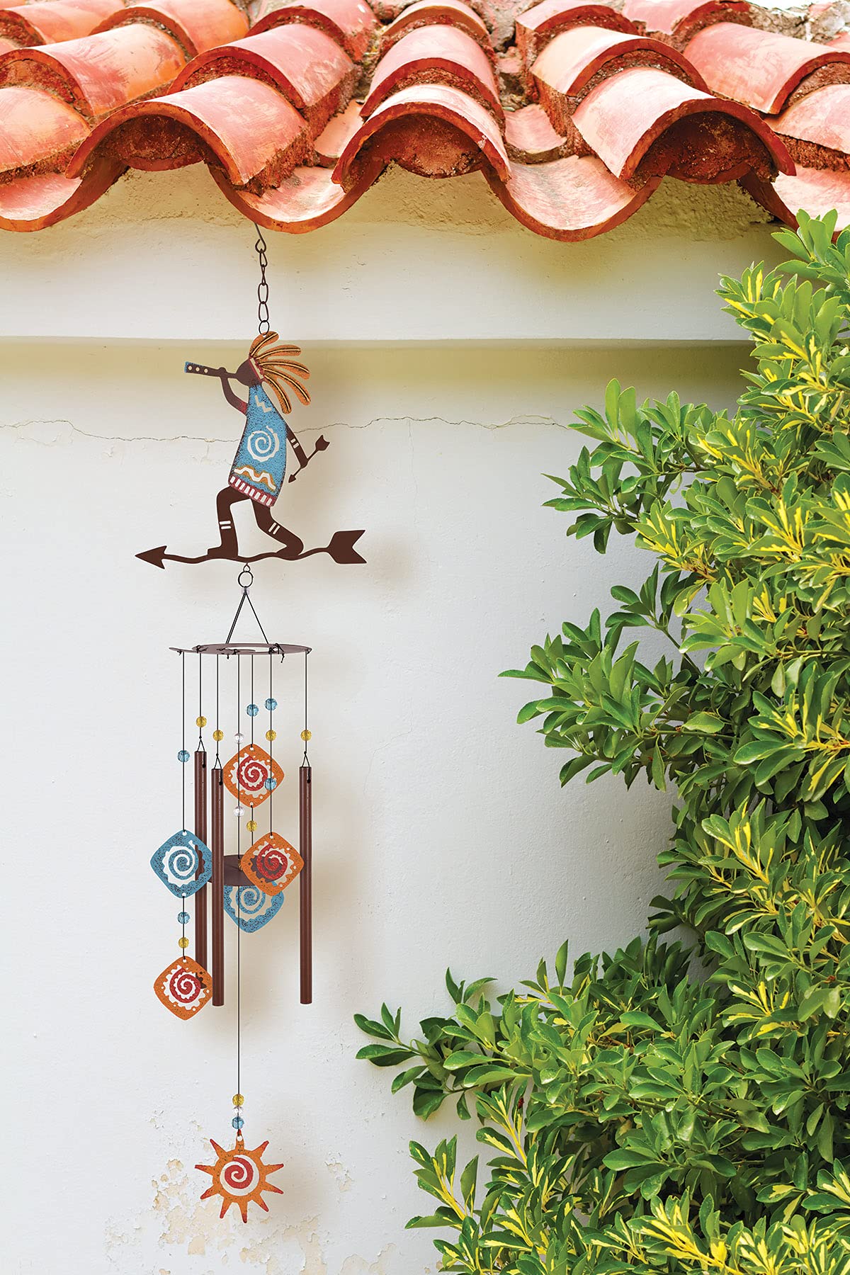 Sunset Vista Designs Rustic Metal Wind Chime, Kokopelli, 37.5" x 8.5" x 5.1" - Image 4