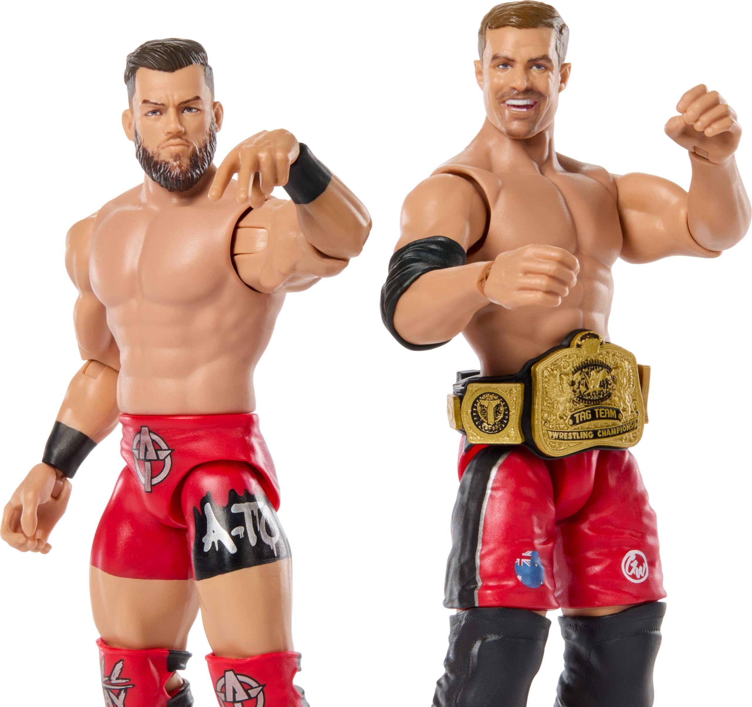 Mattel WWE Main Event Showdown Lot de 2 figurines avec accessoire, série #22 Austin Theory et Grayson Waller à collectionner, 15,2 cm