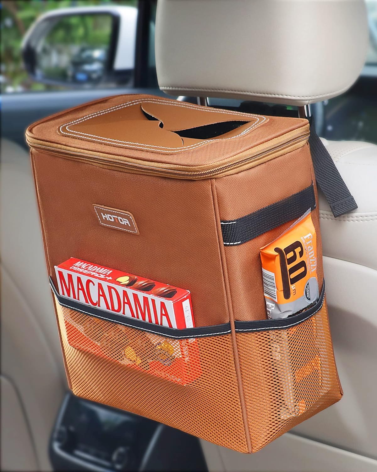 HOTOR Car Trash Can, 3Gallon UltraLarge Car Garbage Can