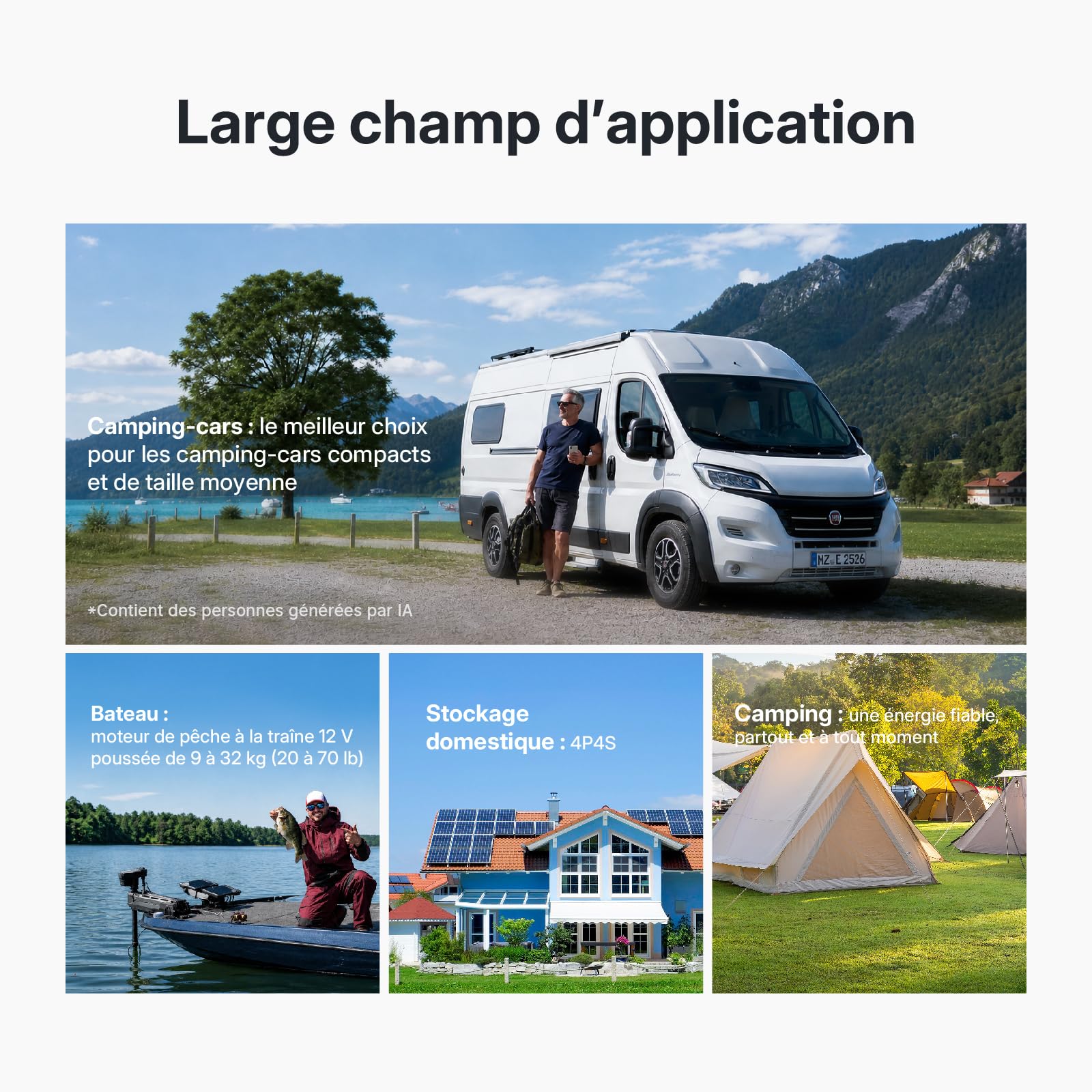 Redodo 12V 100Ah Group47 Batterie LiFePO4 avec Bluetooth 1280Wh BMS 100A | Batterie Lithium avec Basse Température Hauteur 168mm Installable Sous Siège de Camping-car IP65 Convient Aussi Pour Bateau