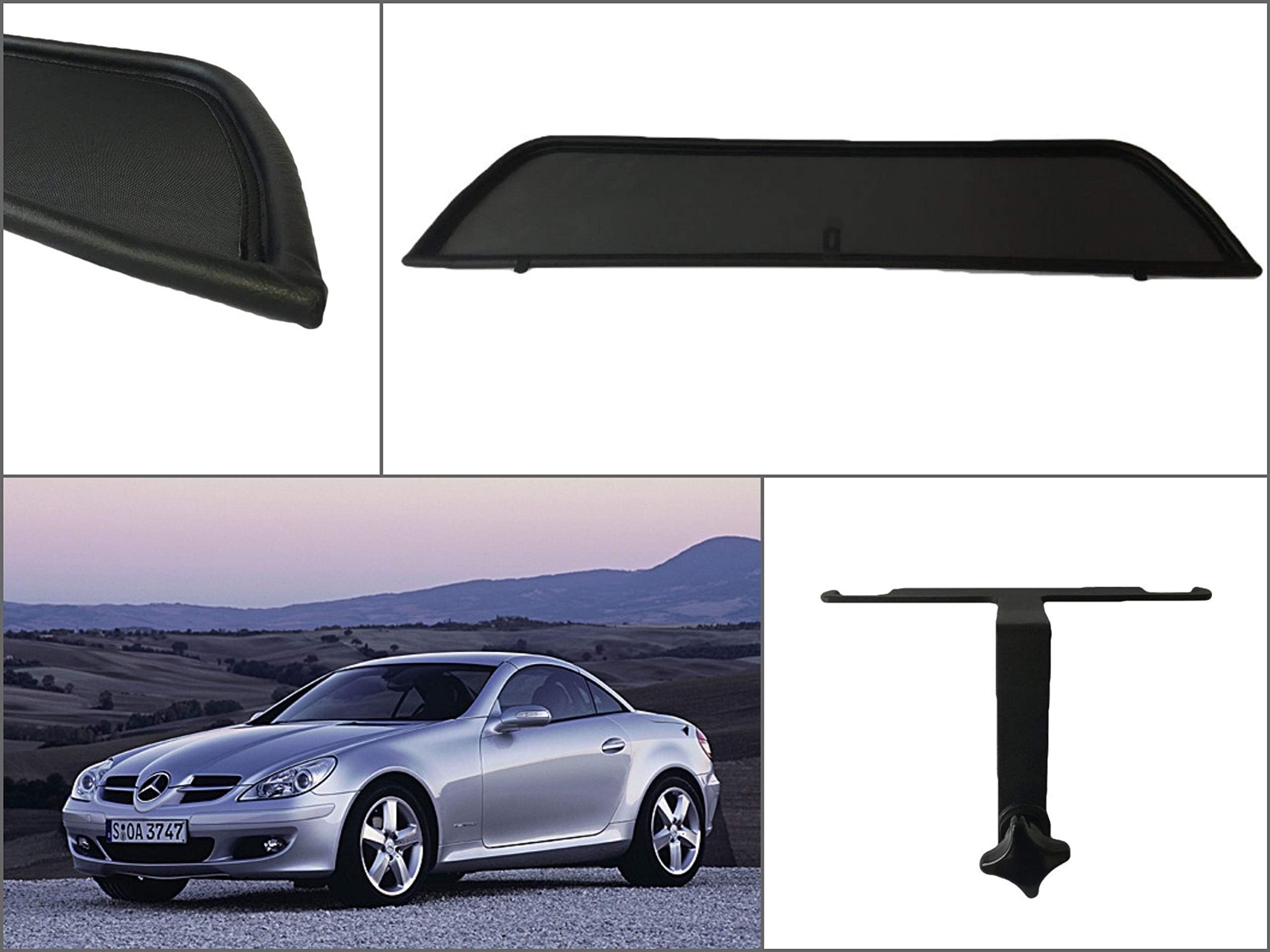 K & R Wind DEFLECTOR Mercedes SLK 171 NEW WIND BLOCKER with QUICK FASTENER