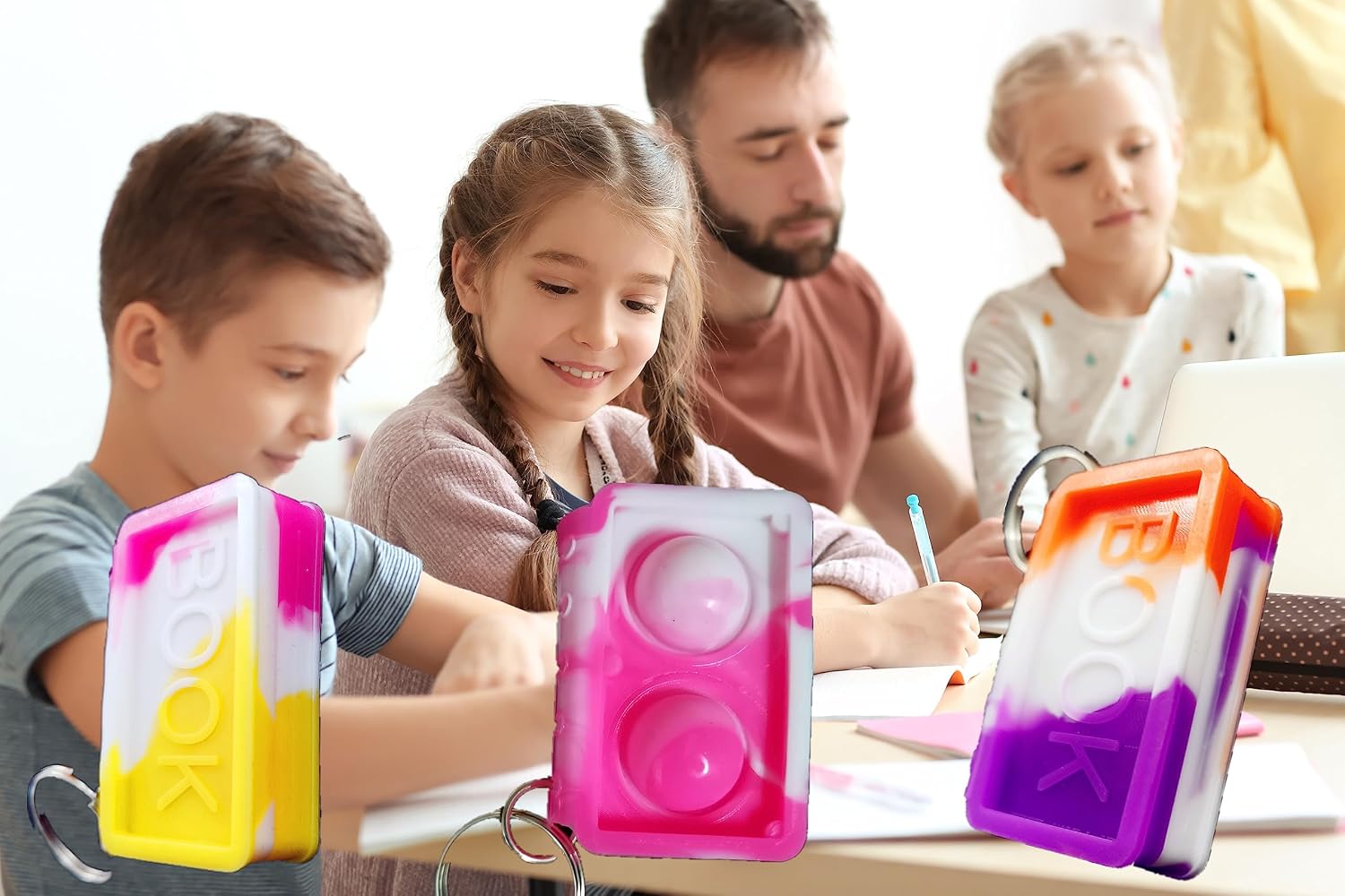 20 Packs Book Mini Assorted fidgets Toys for Kids Children Classroom Students Gifts from Teacher,Birthday Party Bubble Favors