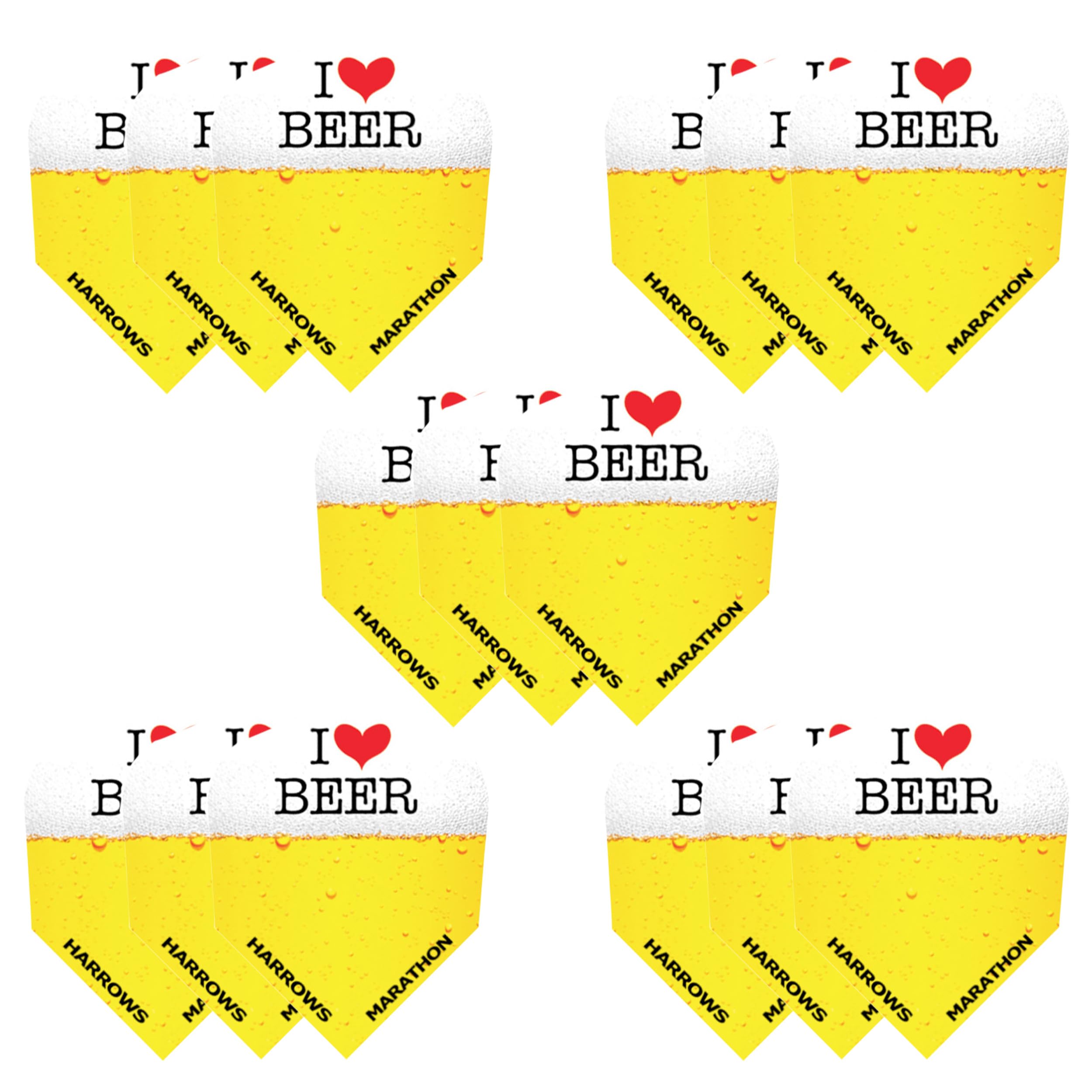 Harrows Darts Flights - 15, 30, 60 Flight Packs I 100 Micron Dart Flights I Premium Extra Strong Made in UK I Professional Darts Accessories