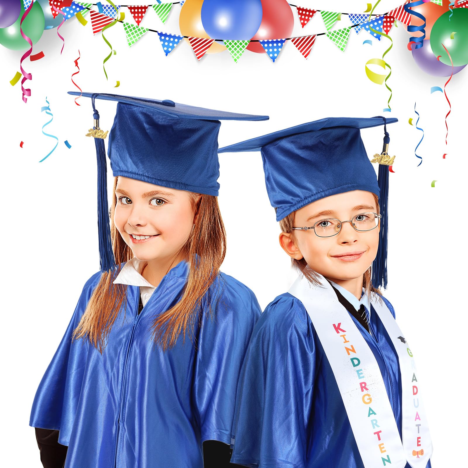 Buy Kindergarten And Preschool Graduation Cap Gown Stole Set For Kids With 2022 Tassel