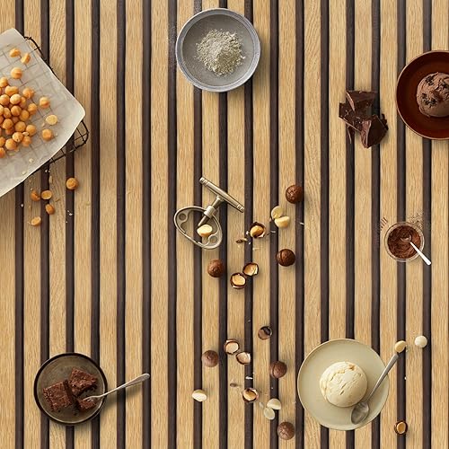 Miniatura 3 de Arthome - Papel tapiz de rejilla de madera de 17 x 240 pulgadas, autoadhesivo, extraíble, despegar y pegar, papel tapiz de vinilo decorativo con