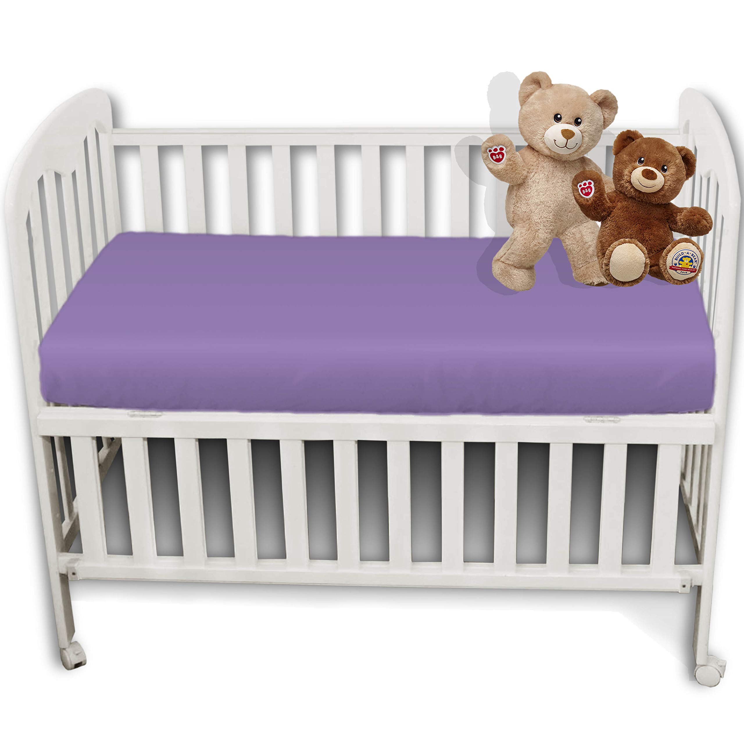 Amigozone Lilac 2 X Pollyotton Cot Bed Fitted Sheet (, (Cot 60 X 120Cm))