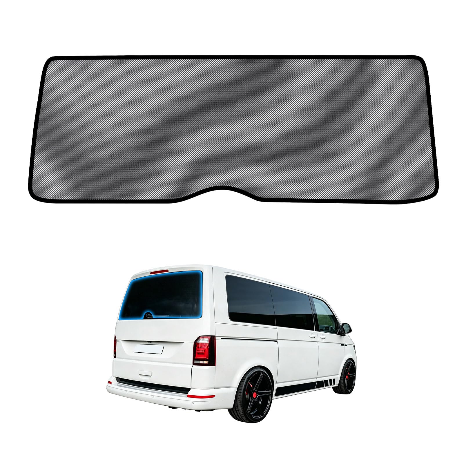 Osłona przeciwsłoneczna na tylną szybę samochodu do VW T6 SWB, składana siatka chroniąca przed słońcem, ochrona przed wzrokiem, ochrona przed wysoką temperaturą, ochrona przed promieniowaniem UV, na
