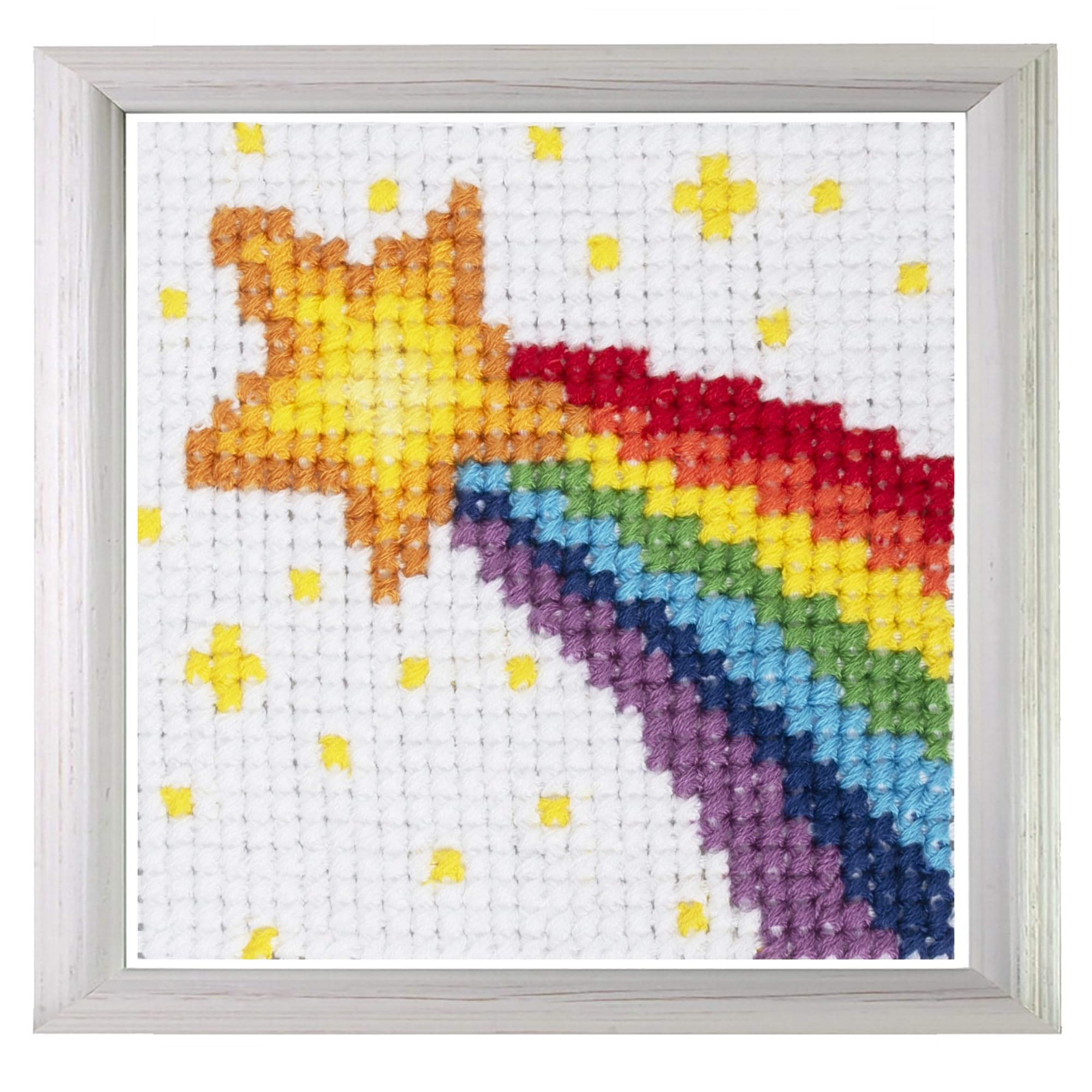 Trimits Learn to Cross Stitch Kit Colourful Rainbow Star Easy Beginners New