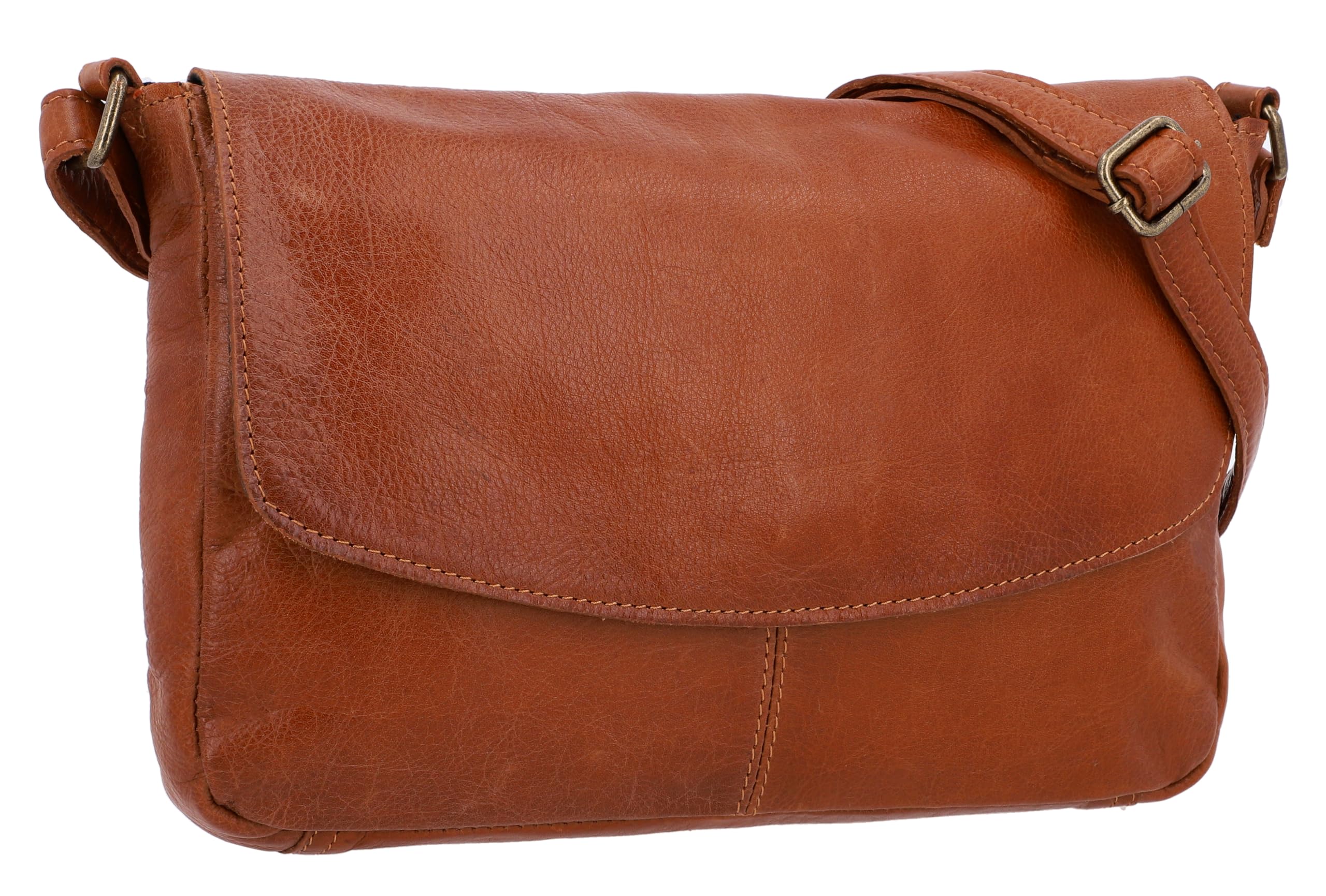 Gusti Leder Umhängetasche Damen - Maisie – Kleine Ledertasche Damen aus Echtleder - Vintage Umhängetasche Leder mit Reißverschluss & Gurt