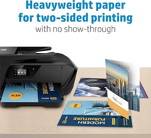 Miniatura 6 de HP Papel profesional de negocios, brillante, 11 x 17 pulgadas, 48 libras, 150 hojas, funciona con impresoras de inyección de tinta (CG932A)