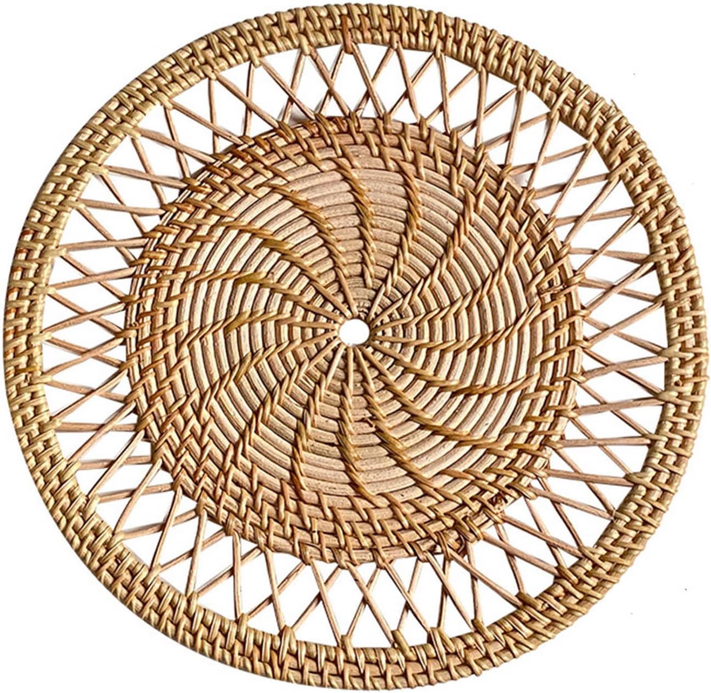 Wall Basket Decor Scandinavian Rattan Wall Decoration Hollow Hanging Baskets Decorative Wicker Basket
