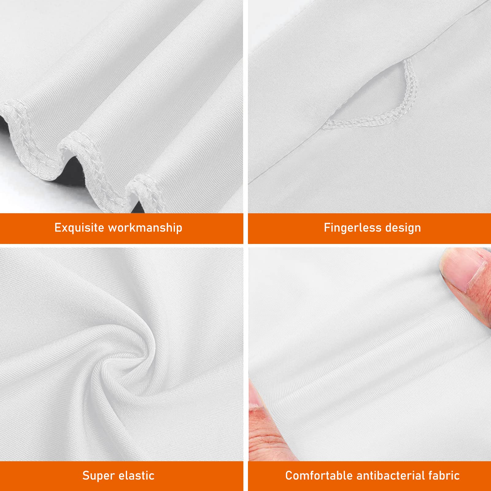 ASTER 2 Stück UV Schutz Bolero Schal Arm Armmanschette Kühlschal Armmanschettes Fingerlöcher Sonnencreme Cooler Shrug Armmanschette Schwarz Weiß