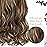 REECHO 20 1-pack 3/4 Full Head Curly Wave Clips in on Synthetic Hair Extensions HE008 Hair pieces for Women 5 Clips 4.5 Oz Per Piece - Chocolate Brown with Blonde Highlights
