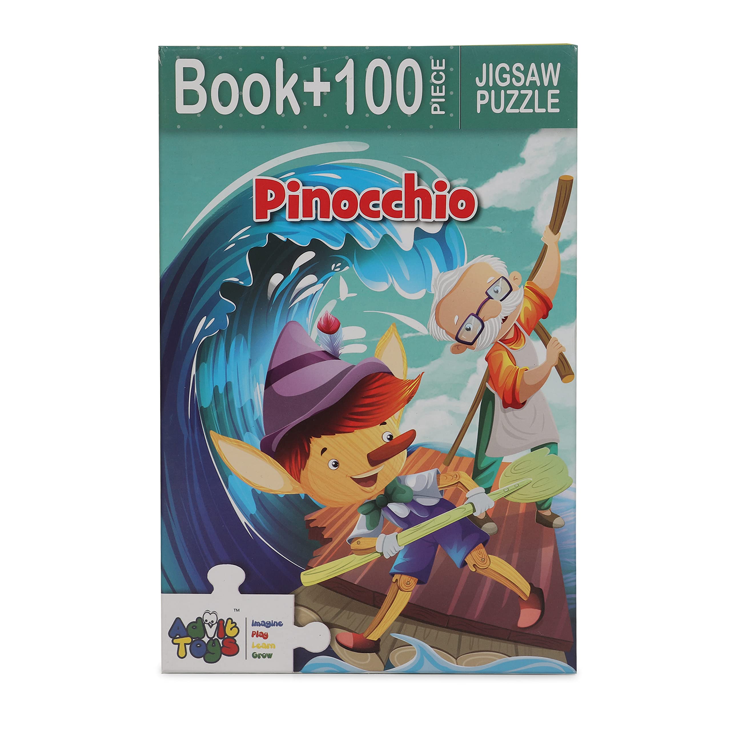 Advit Toys Pinocchio - Jigsaw Puzzle (100 Piece + Educational Fun Fact Book Inside)… (B0BC1FNRXX) Amazon Price History, Amazon Price Tracker