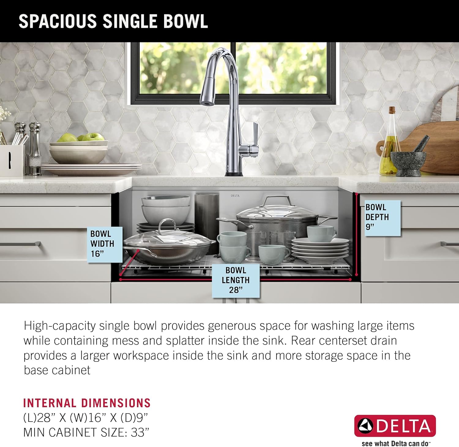 Delta 30-Inch Stainless Steel Workstation Undermount Kitchen Sink