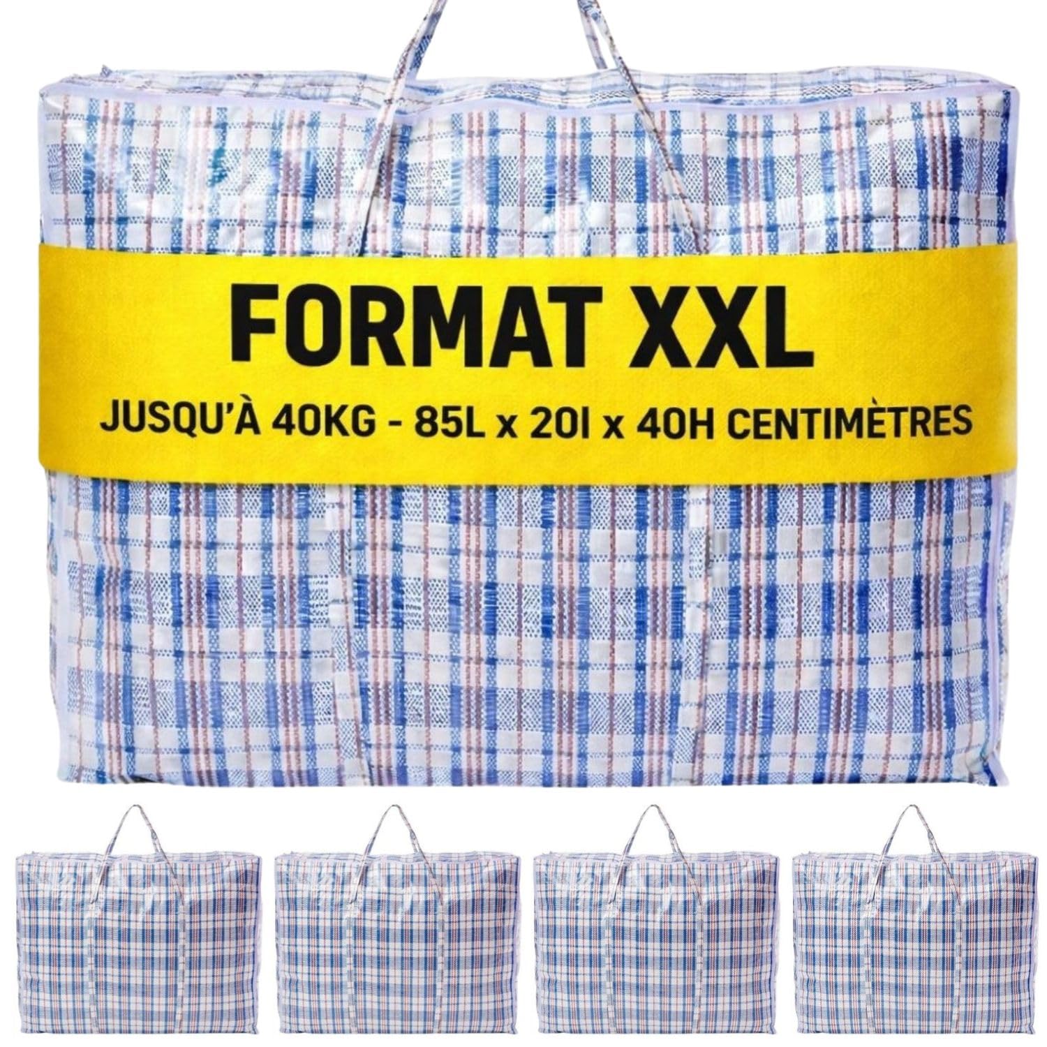 Lot de Grand Sac de Rangement, sac de Vêtements, sac de Déménagement ou de voyage (Unique, 12, Sacs)