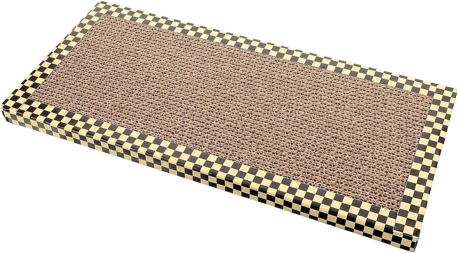 Luxshiny Cat Scratch Pad Corrugated Paper Indoor Scratcher for Cats and Kittens Floor Scratching Mat for Furniture Protection Mental and Physical Activity