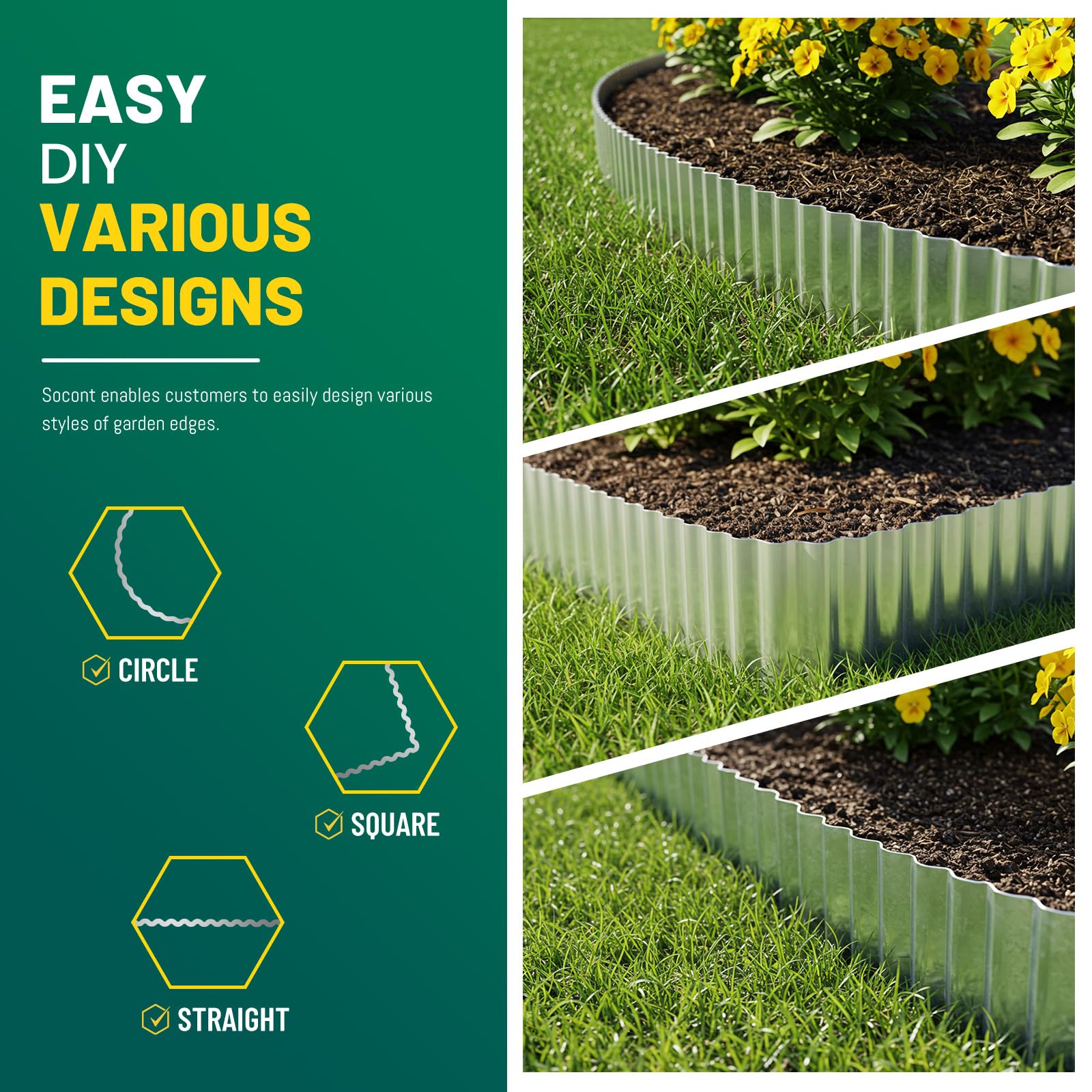 Cancello da giardino in acciaio resistente alle intemperie con design ondulato