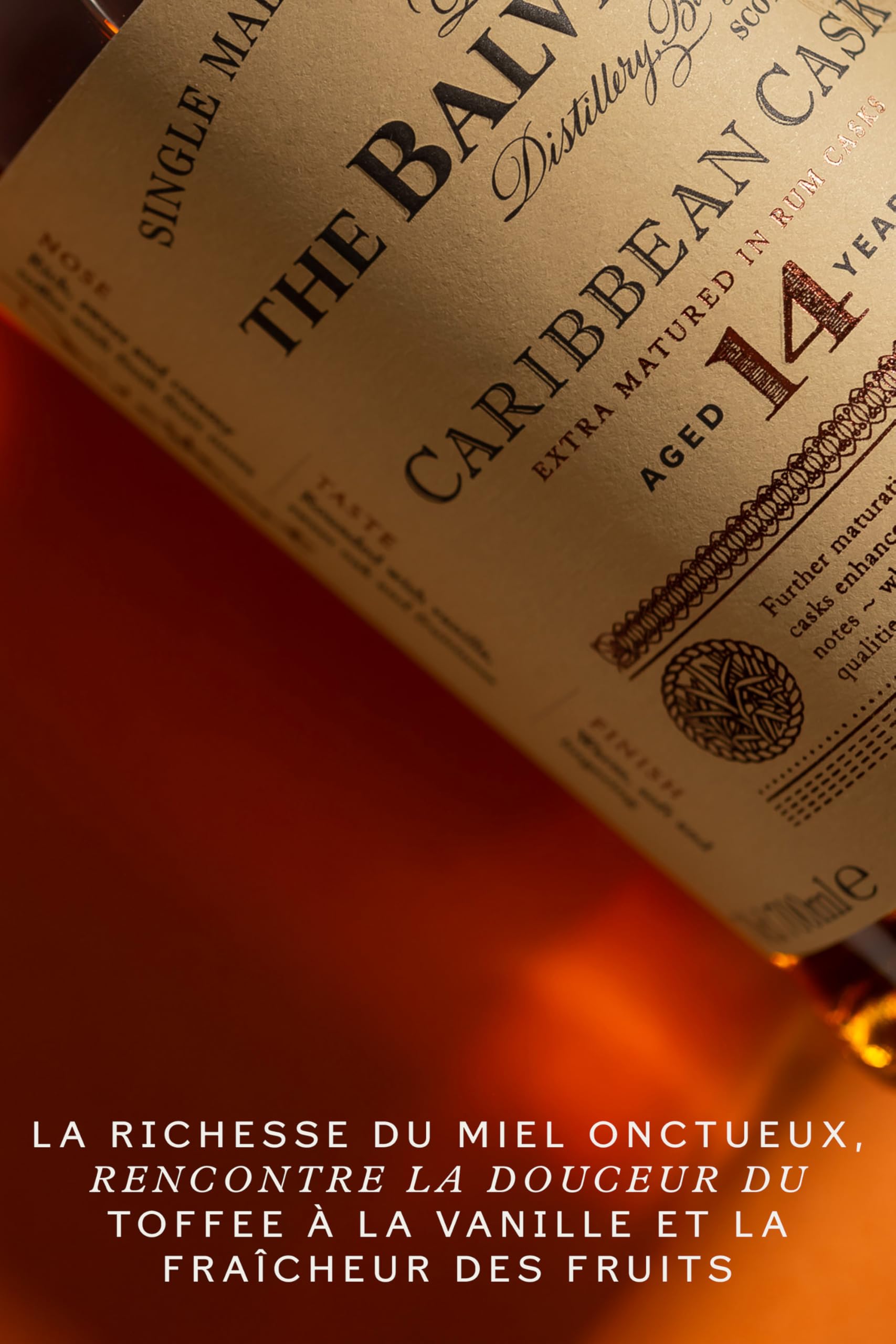 The Balvenie Caribbean Cask 14 Year Old Single Malt Scotch Whisky, 70cl, 43%