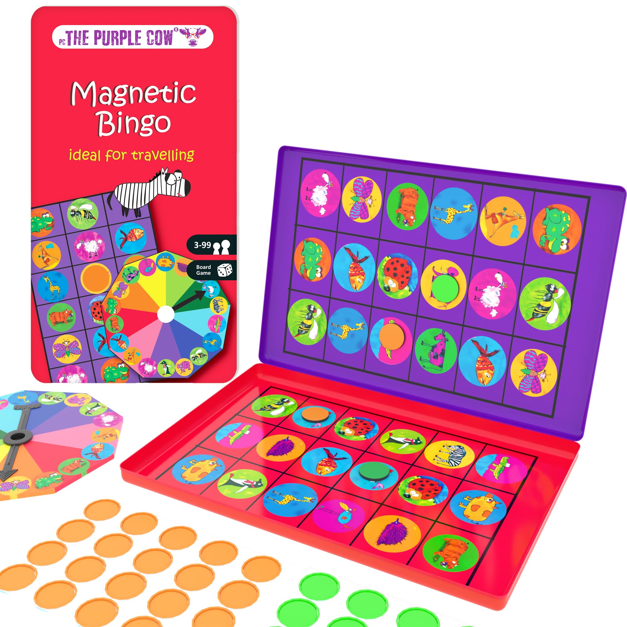The Purple Cow Animal Bingo Game - Car Games , Airplane and Quiet