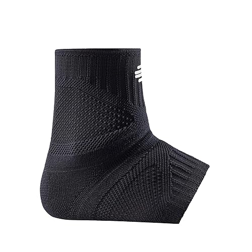 Bauerfeind Soporte de Tobillo Deportivo Dinámico - Manga de Compresión de Tobillo para Libertad de Movimiento - Tela 3D AirKnit para Todo negro