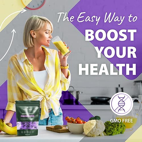 Miniatura 6 de TrueSeaMoss PURPLE Sea Moss Raw Raw Seamoss Raw - 100% orgánico irlandés seco musgo marino bebida avanzada - Limpio y secado al sol - Musgo marino