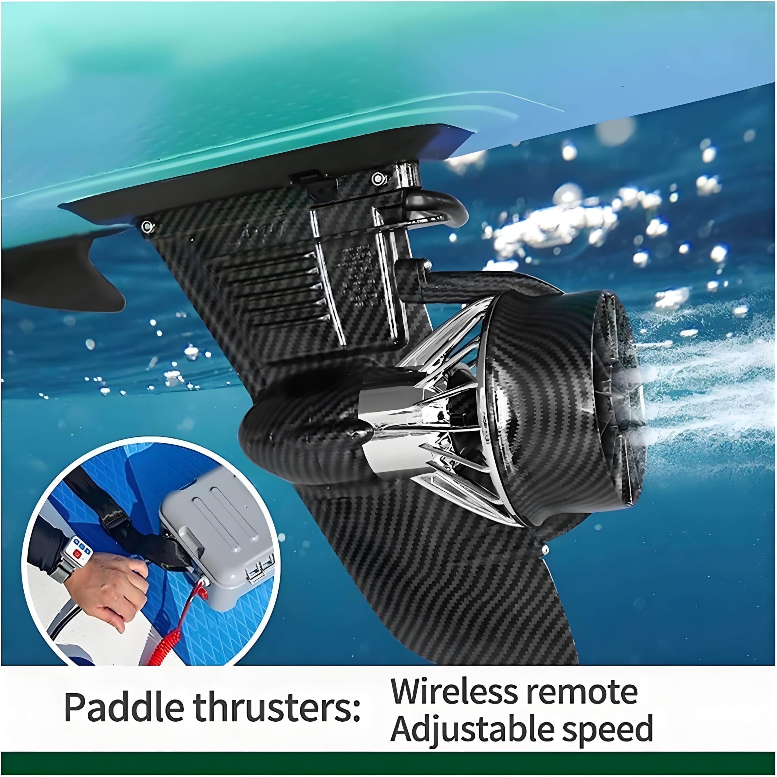Aileron électrique à batterie 24 V, planche à pagaie, moteur de poussée, kayak de surf avec propulseur à batterie, hélice alimentée, pour aileron électrique de planche de surf