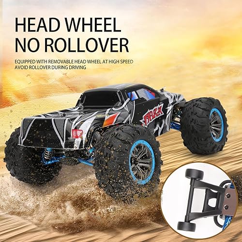 Miniatura 4 de Xinde Coches a control remoto, 43.5mih de alta velocidad, grado de pasatiempo, escala 110, camiones eléctricos de control remoto con motor sin