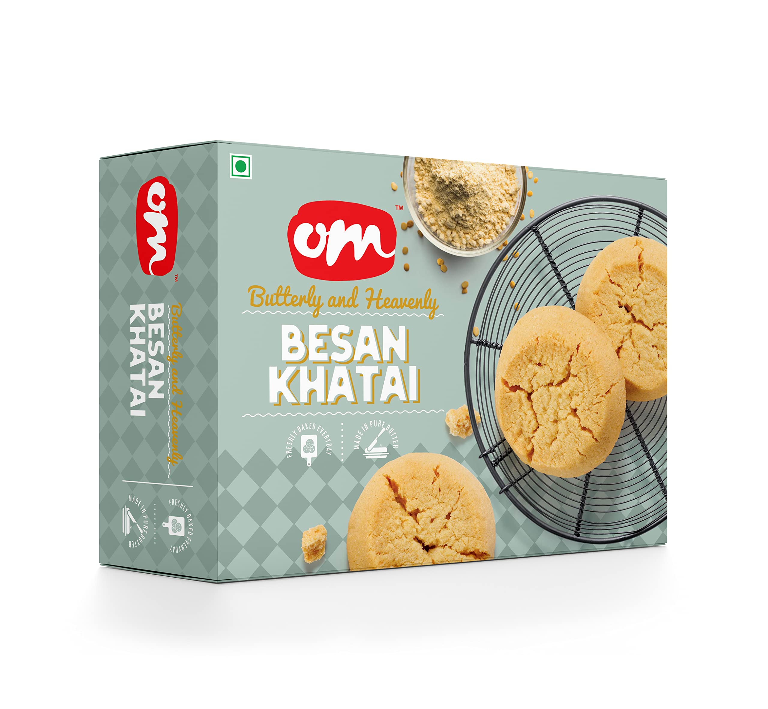 Om Sweets and Snacks Besan Khatai | No added colours or preservatives | Fresh Products | Ready to eat | Finest snack | Tea time snacks | 300G each | Pack of 2 (B0B8212FL2) Amazon Price History, Amazon Price Tracker