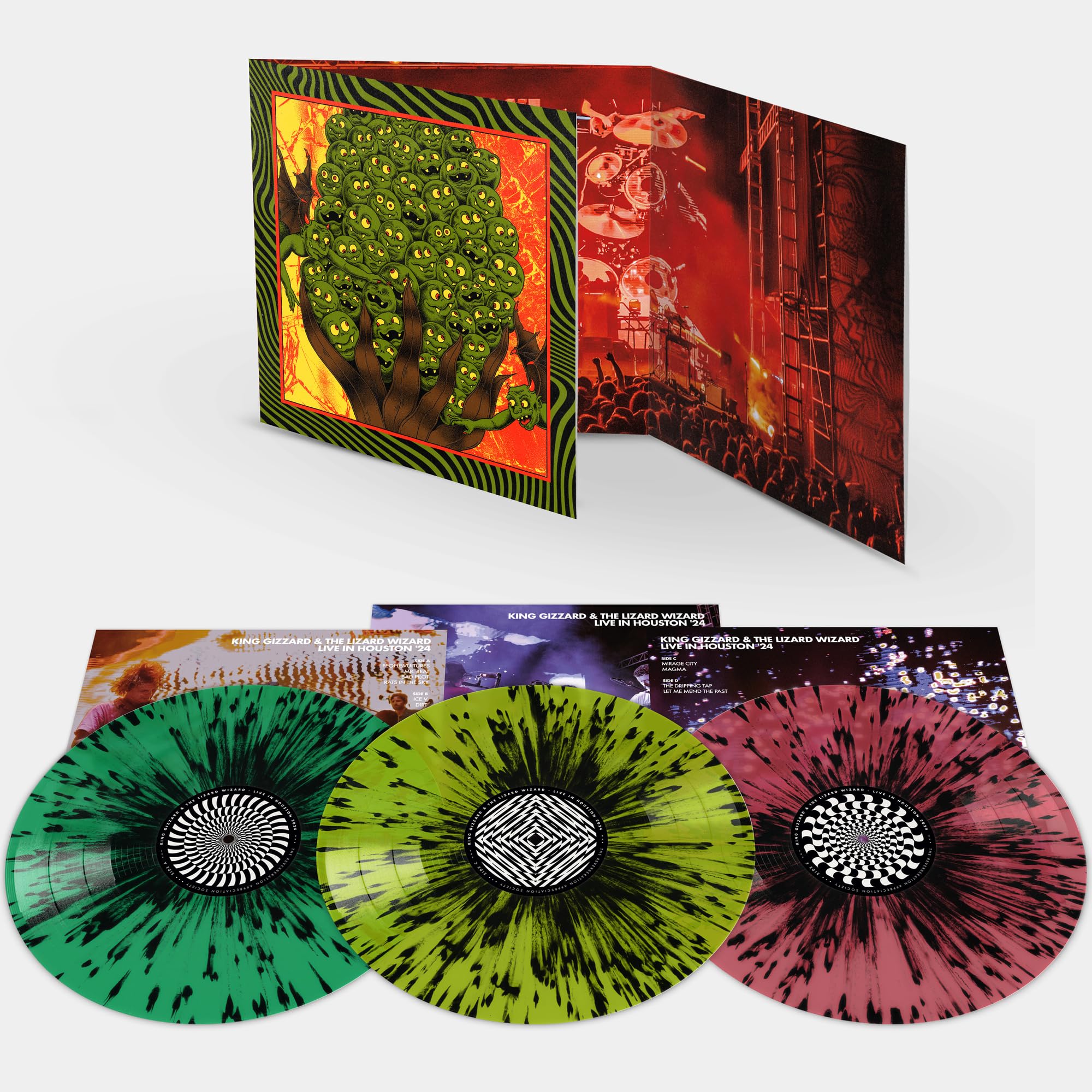 King Gizzard - Live in Houston '24 (Triple Gatefold - Splatter Vinyl) [VINYL]