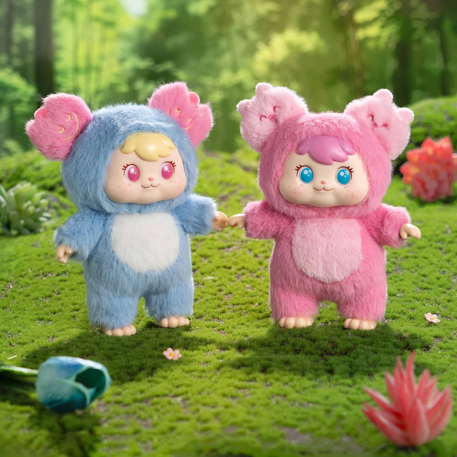 AJIOO Plant Spirit Plush Blind Box Mystery – Kawaii Plush Keychain Bag Charm, Surprise Figure for Collectors, Idea, Single Box