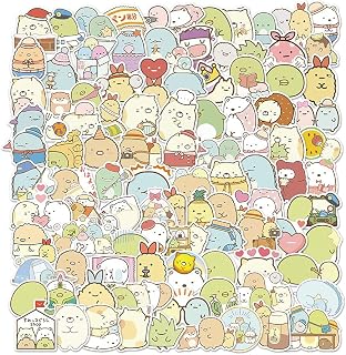 Cute Kawaii Stickers, 100 Pcs Korean Vinyl Waterproof Stickers for Laptop, Bumper, Skateboard, Water Bottles, Computer, Phone, Lovely Decor Japanese Stickers for Kids Teens Adult (Sumikkogurash_i Stickers)