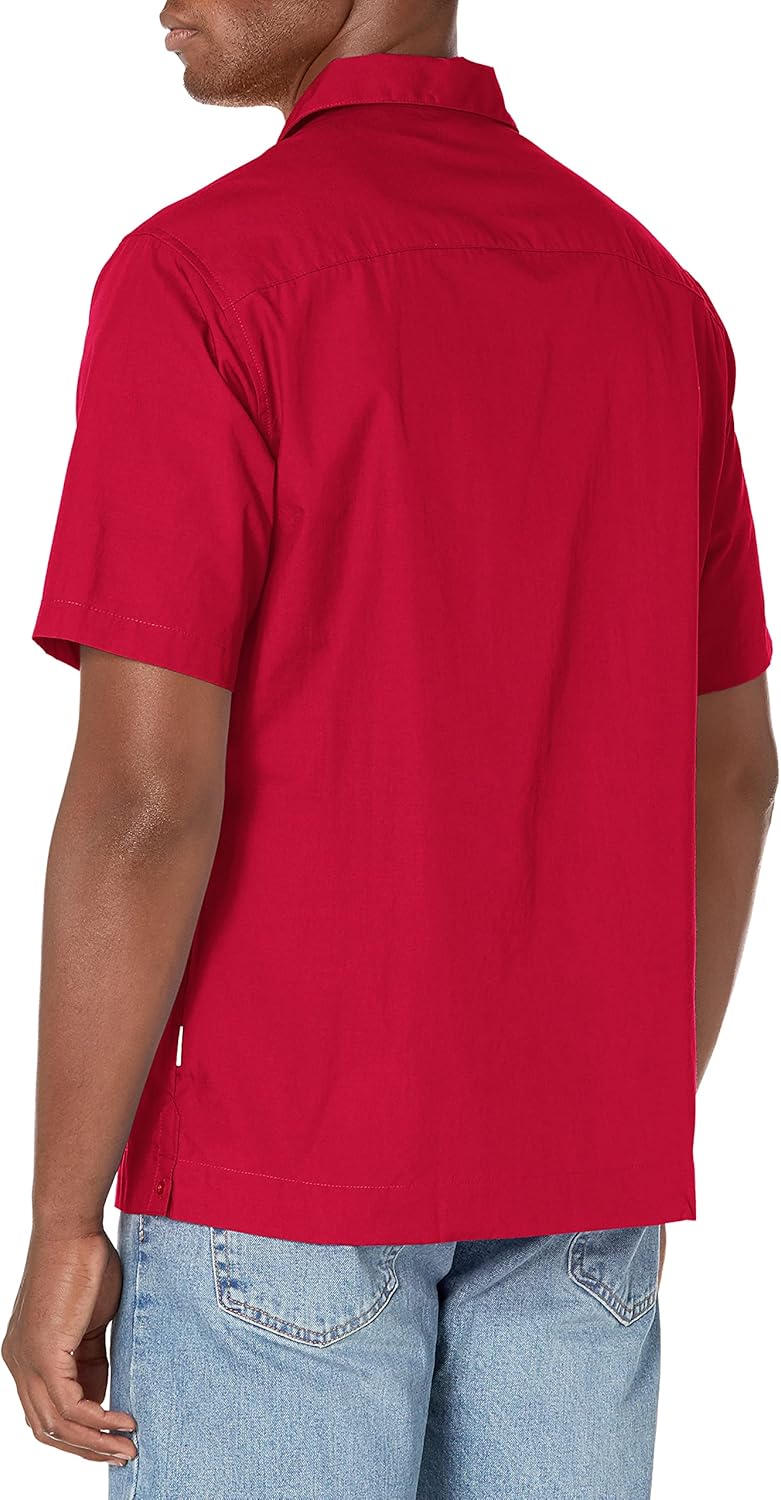 Cubavera Men's Camp Collar Embroidered Guayabera Shirt: Sports & Outdoors