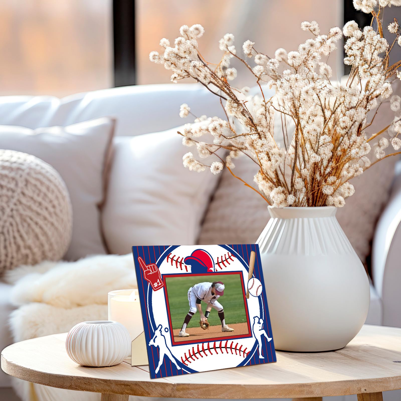Amazon.com - Sumind 6 Pcs Baseball Picture Frame Wooden Sport