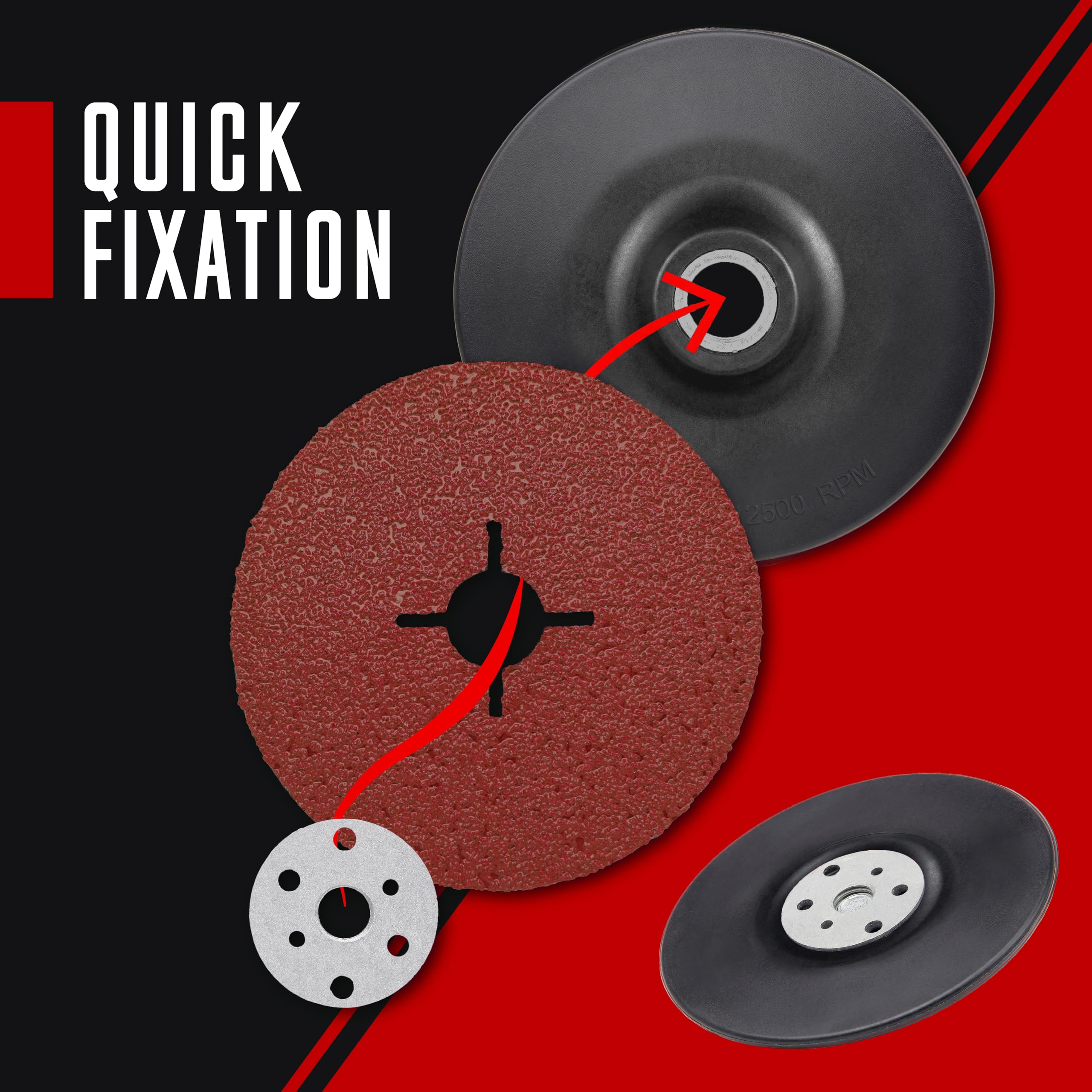 Resin Fiber Sanding Discs - 25 Pack for Angle Grinder -5 Resin Fiber Sanding Discs - 25 Pack for Angle Grinder -5