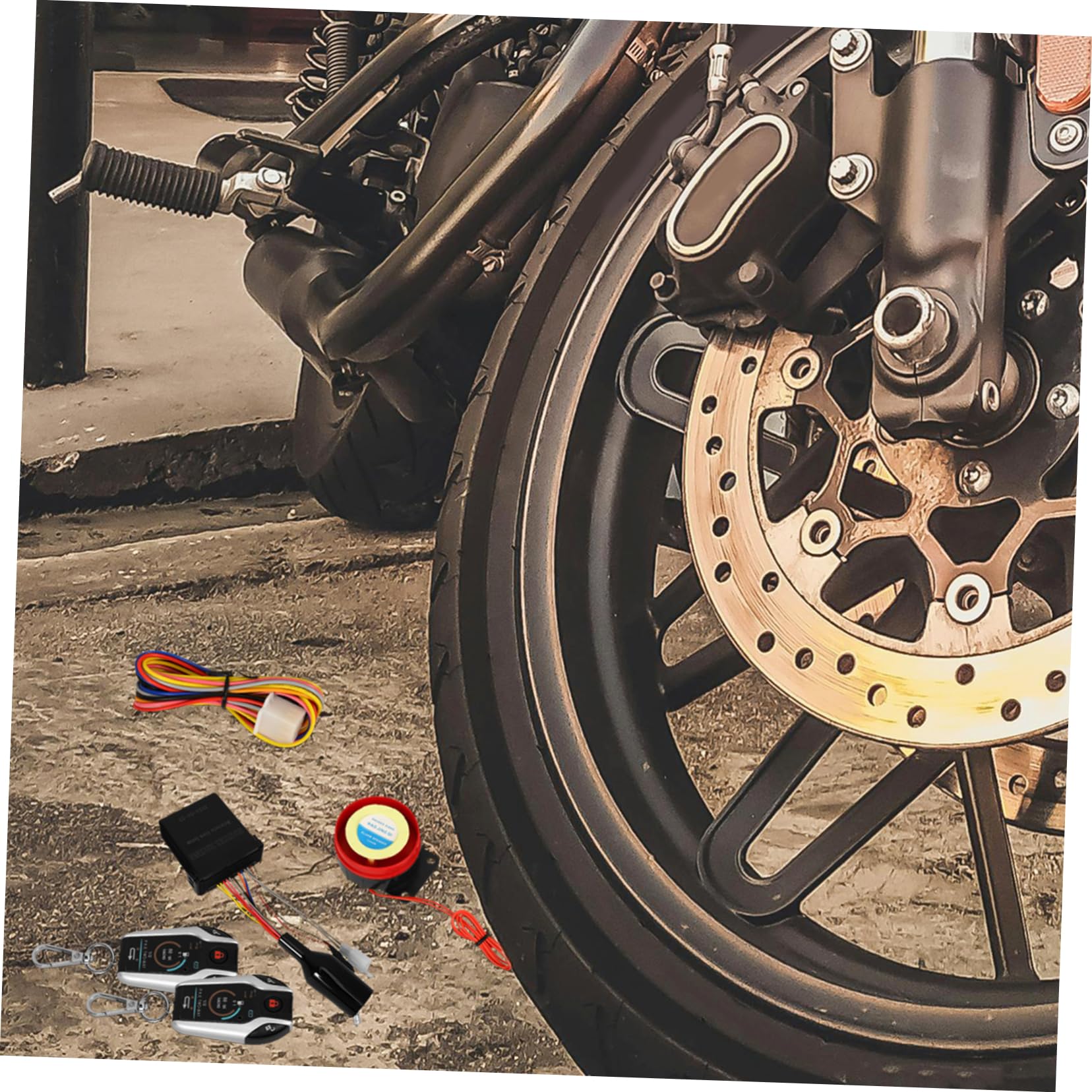 SOLUSTRE Allarme Antifurto per Moto con Blocco Automatico, Sblocco e Avvio Remoto, Materiale Plastico Resistente Telecomando Incluso per Sicurezza Ottimale
