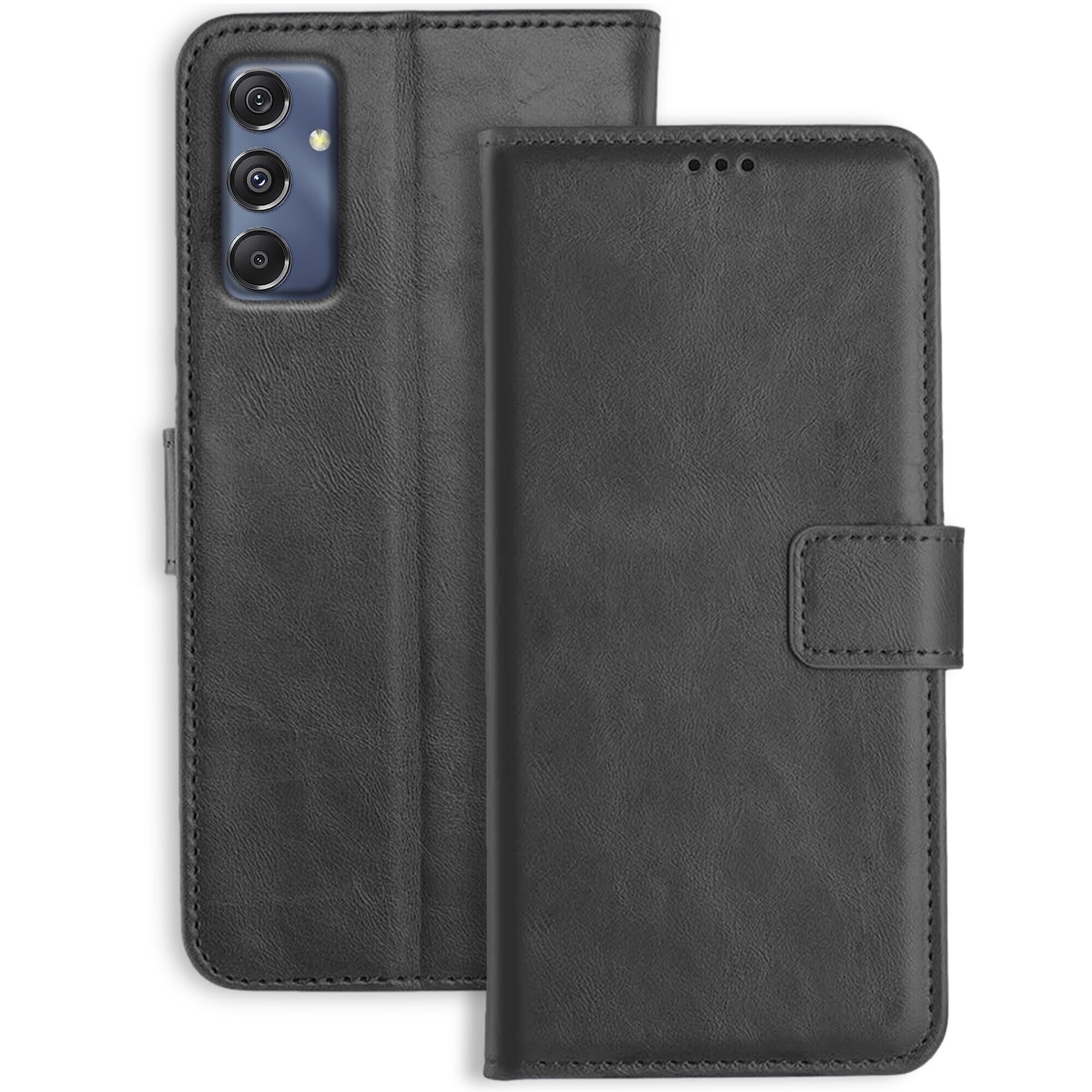 Orosky Samsung M34 5G Leather Flip Cover | Shockproof | 360 Protection | Wallet Style Magnetic Closure Back Cover Case for Samsung M34 5G (Black) (B0CLVW8Z6W) Amazon Price History, Amazon Price Tracker