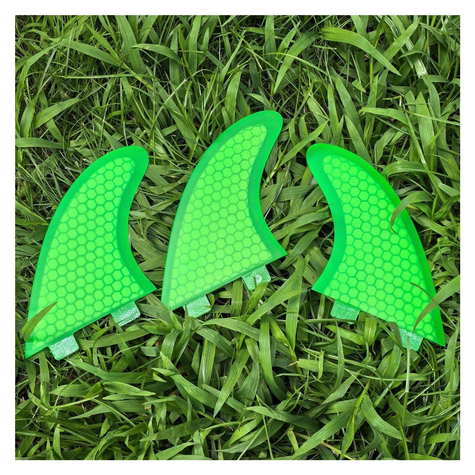 Mkhqst Green Surfboard Fin G3/G5/G7 Surfboard Fin 3-Fins Wakeboard Windsurf Fins Weakness Honeycomb Fibreglass Quillas Surf
