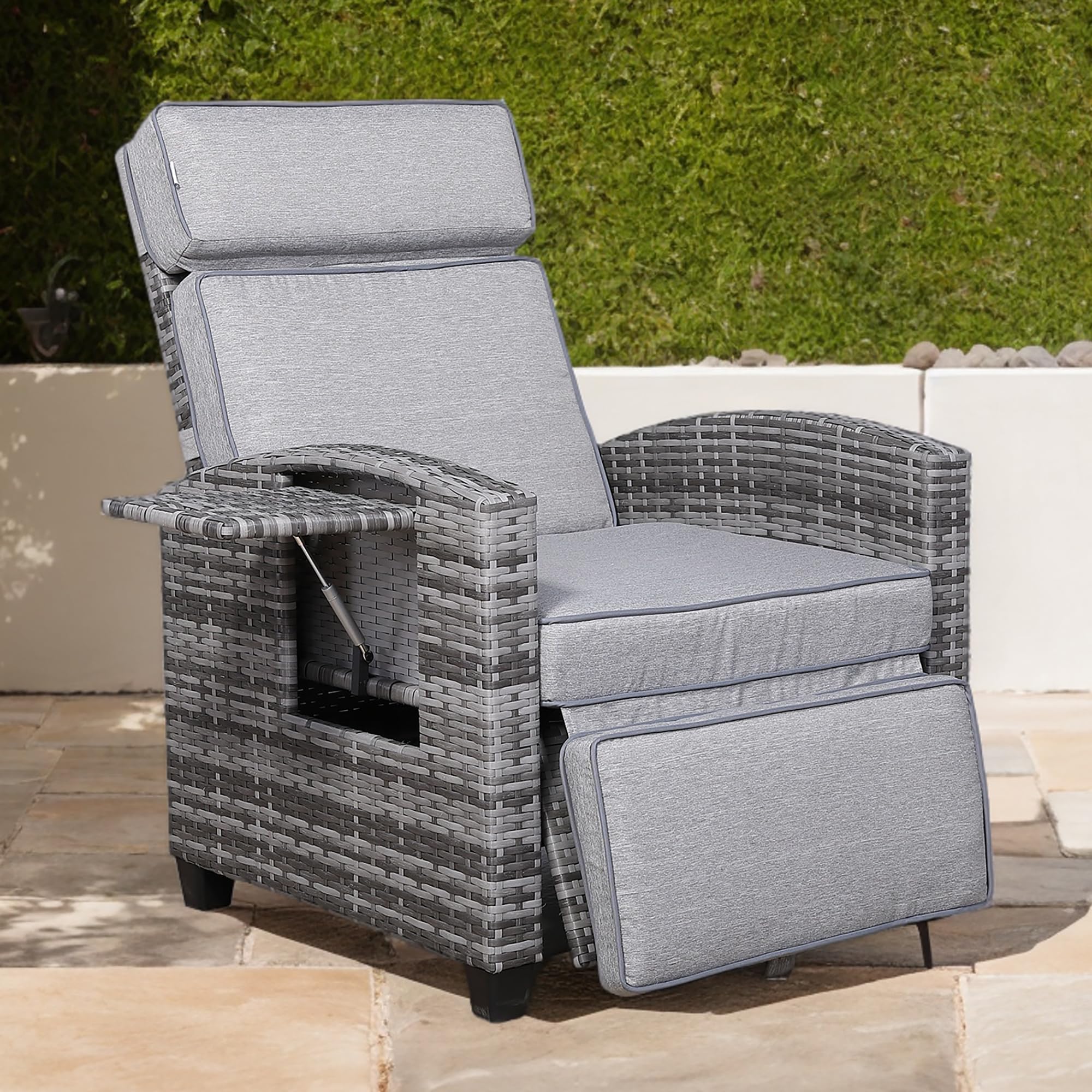 luxury rattan reclining garden chairs