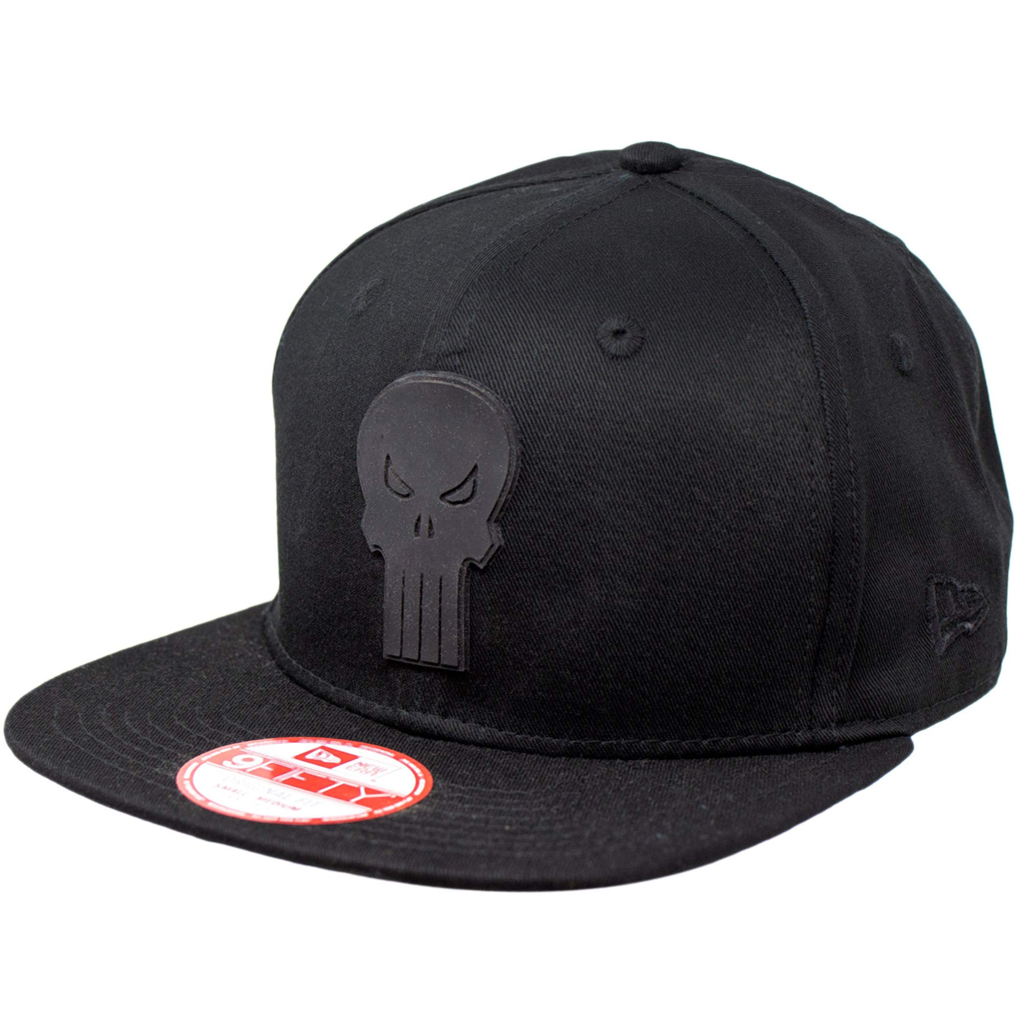 New Era Punisher Symbol Black on Black 9Fifty Adjustable Hat