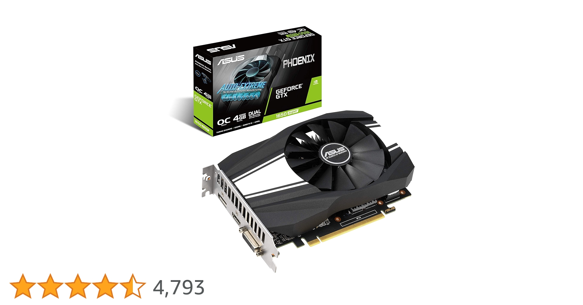 Amazon | ASUS NVIDIA GeForce GTX 1650 SUPER 搭載 シングル