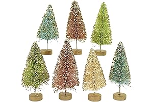 Bethany Lowe Pastel Bottle Brush Christmas Trees in Box Set