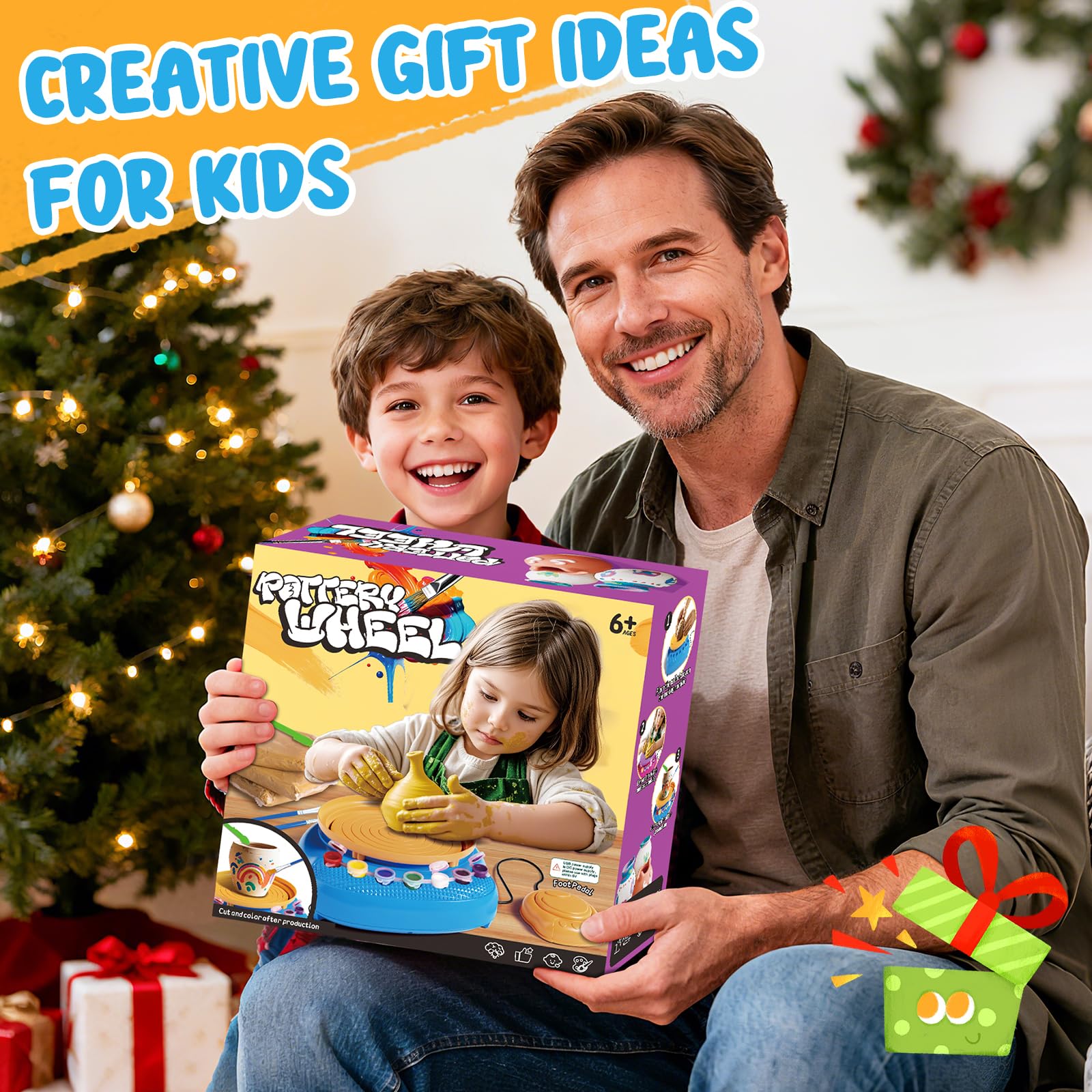 Kids Pottery Wheel Kit - Ages 6-12 -7 Kids Pottery Wheel Kit - Ages 6-12 -7
