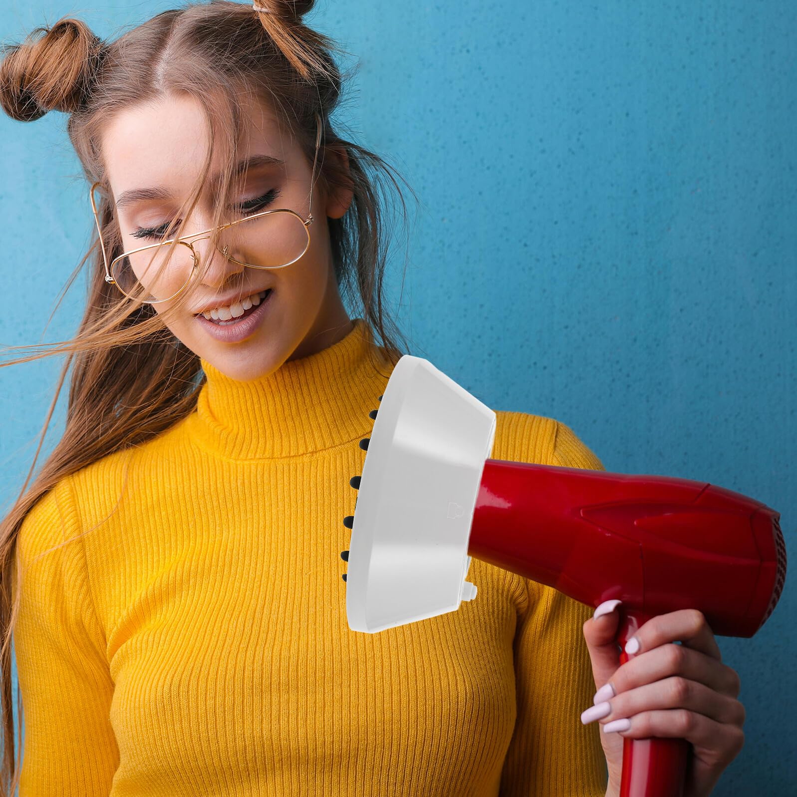 Tragbarer Faltbarer Haartrockner Diffusor aus Langlebigem Material Universeller Diffusoraufsatz für Lockiges Haar Multifunktionale Diffusordüse für Reisen und Styling