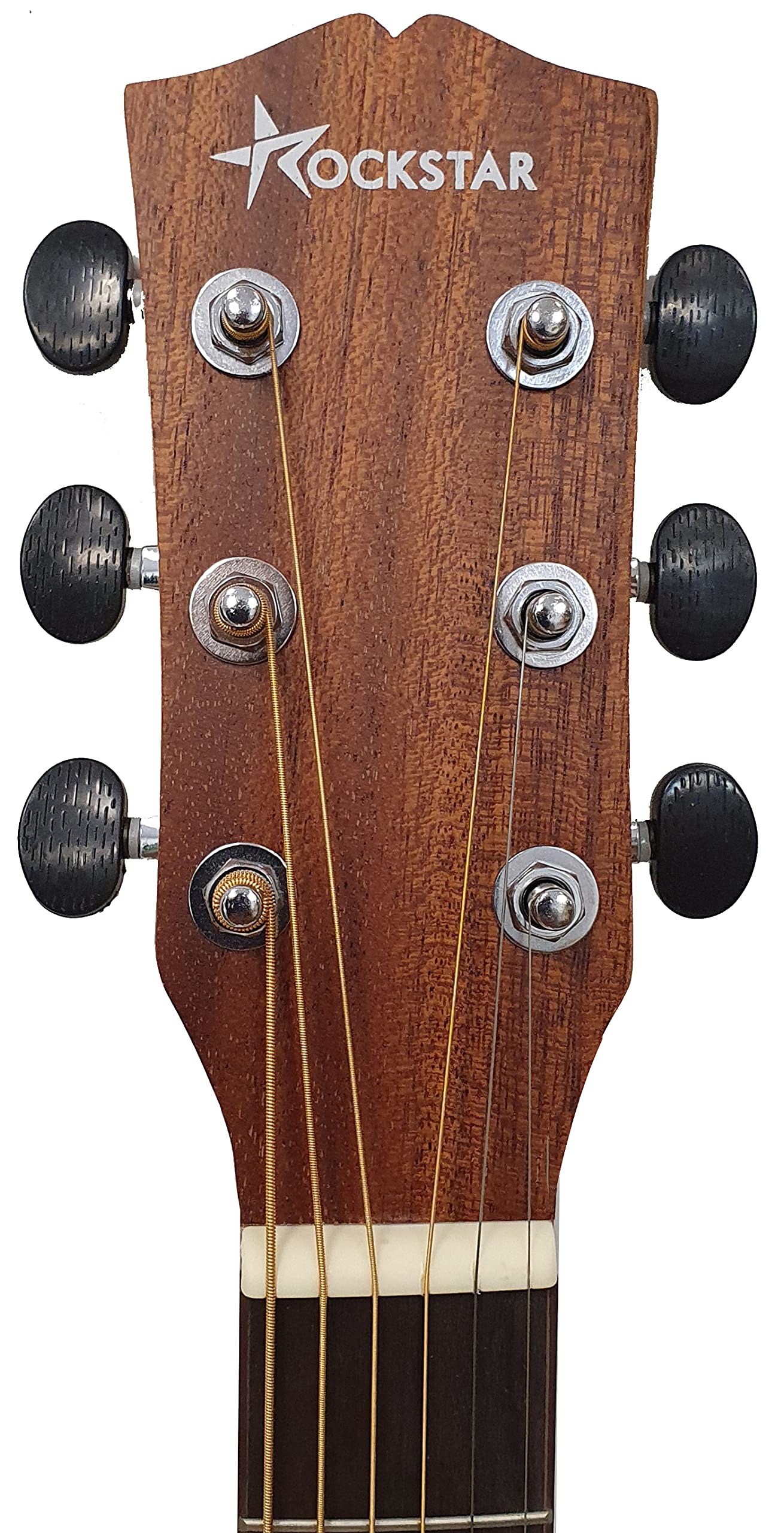 ROCKSTAR - Guitarra Electroacústica Dreadnought SA-4122EQ con Ecualizador 5 Bandas, Presencia, Afinador y Cutaway - Caoba y Palisandro Técnico