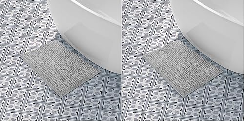Miniatura 15 de Laura Ashley Tapete de baño de felpilla con mantequilla, absorbente, lanudo y antideslizante, alfombra de felpa para bañera y fregadero, 2 piezas